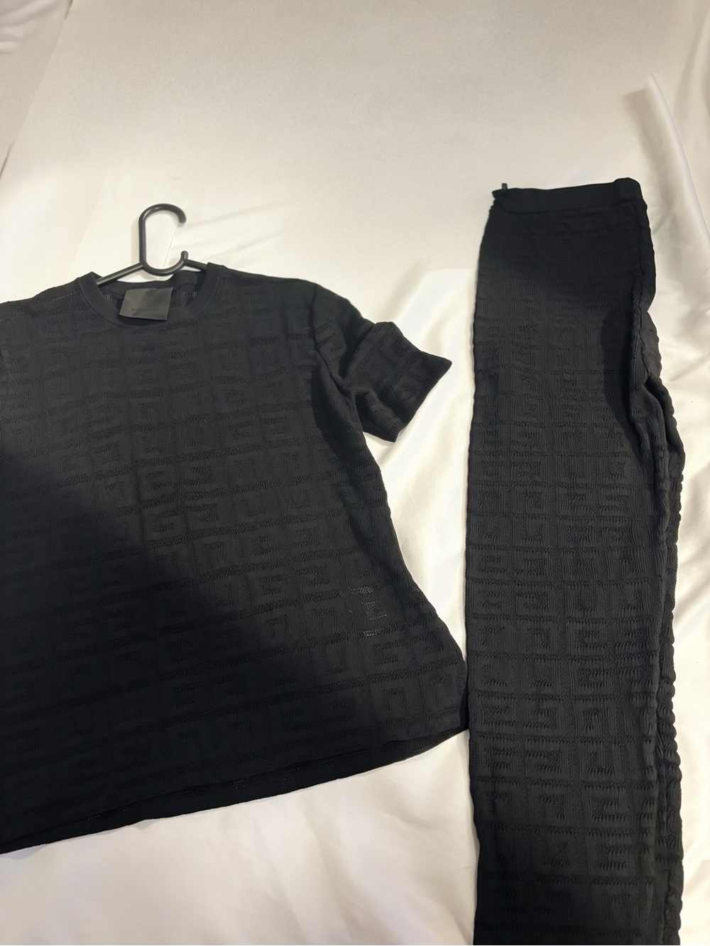 Givenchy Black Textured Knit Two-Piece Set